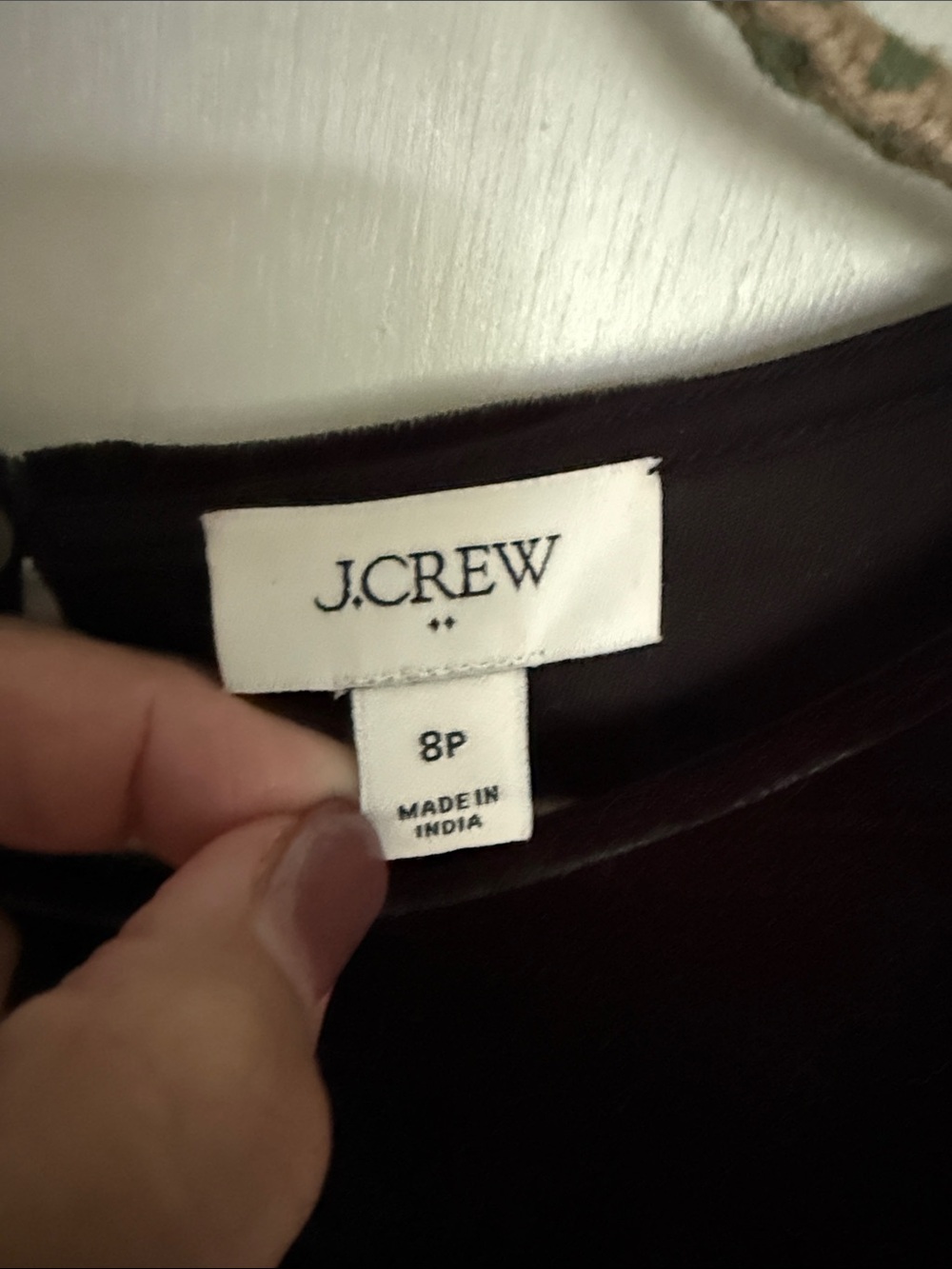 J. Crew Black Velvet Maxi Dress with White Bow Embroidery - Picture 2 of 5
